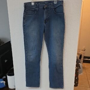 Carhartt Men's Slim Straight Jeans in Mid Blue Wash